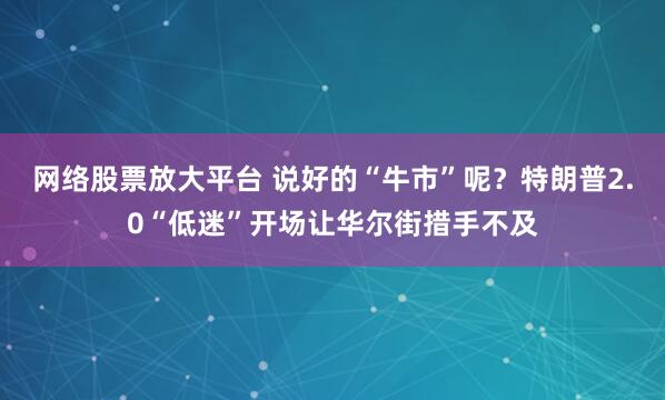 网络股票放大平台 说好的“牛市”呢？特朗普2.0“低迷”开场让华尔街措手不及