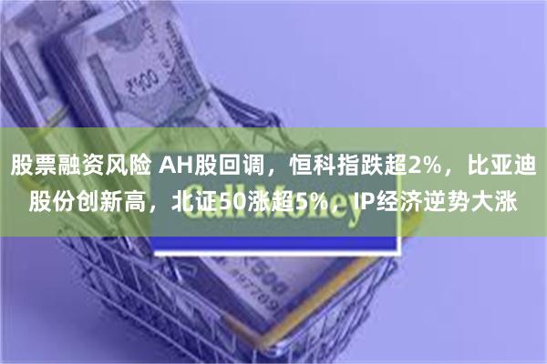 股票融资风险 AH股回调，恒科指跌超2%，比亚迪股份创新高，北证50涨超5%，IP经济逆势大涨