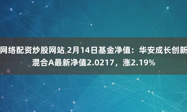 网络配资炒股网站 2月14日基金净值：华安成长创新混合A最新净值2.0217，涨2.19%