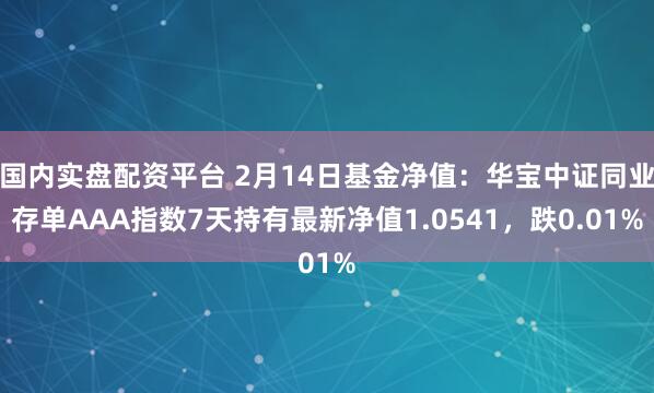 国内实盘配资平台 2月14日基金净值：华宝中证同业存单AAA指数7天持有最新净值1.0541，跌0.01%